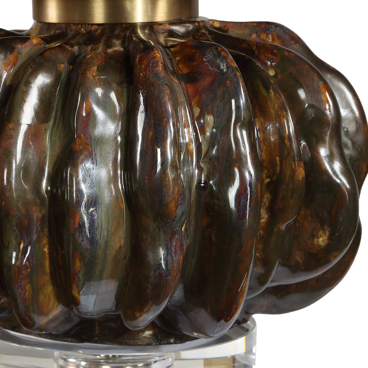 Jaudon Stacked Bronze Table Lamp