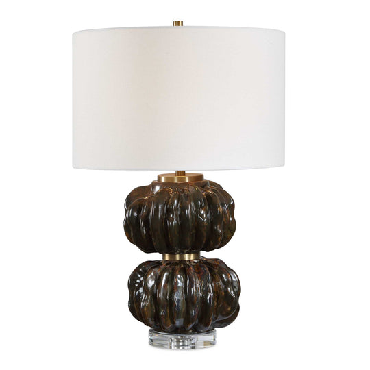 Jaudon Stacked Bronze Table Lamp
