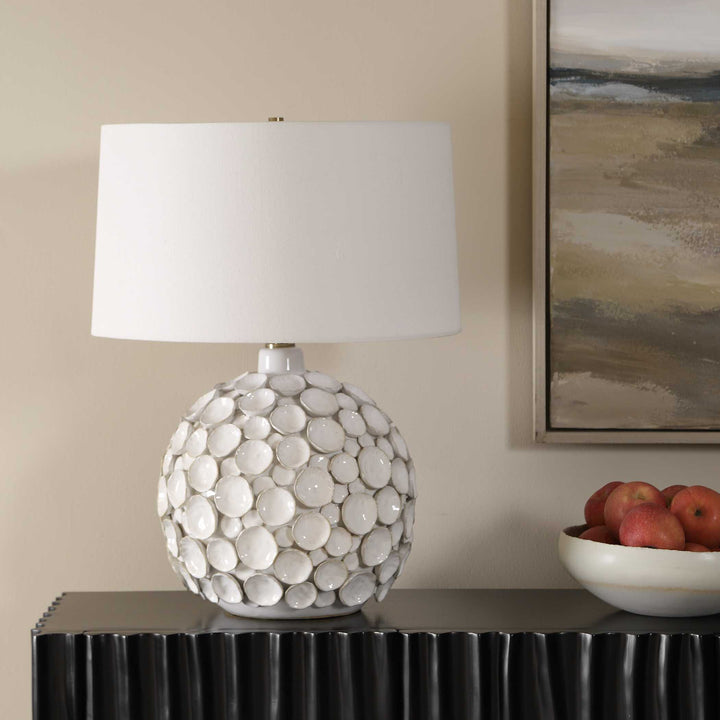Hartley White Petal Table Lamp