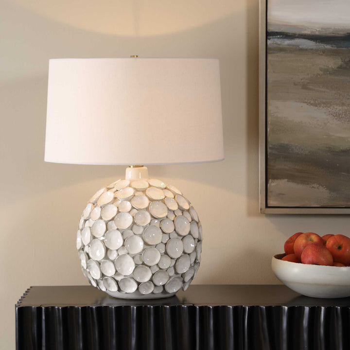 Hartley White Petal Table Lamp