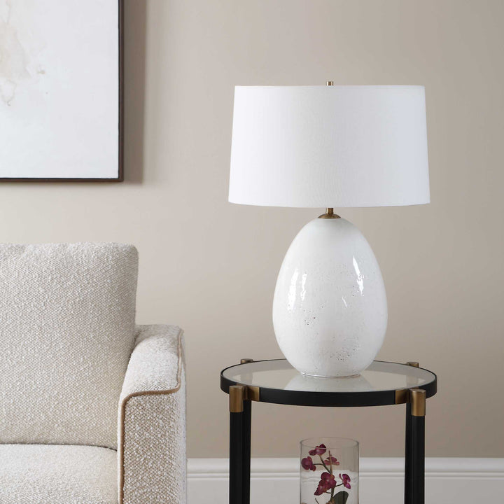 Avery White Glaze Table Lamp