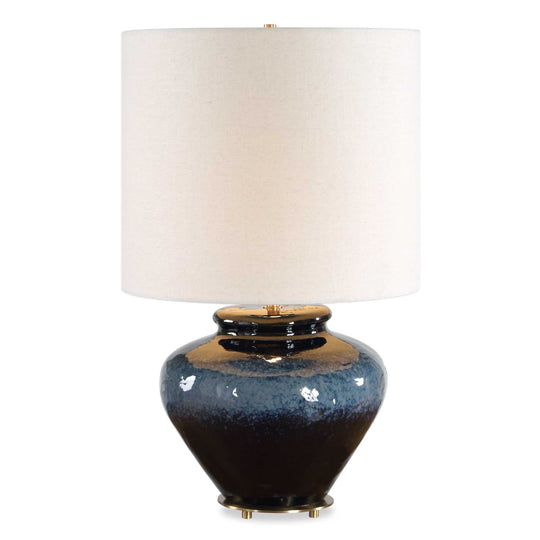 Andrus Blue Glaze Table Lamp