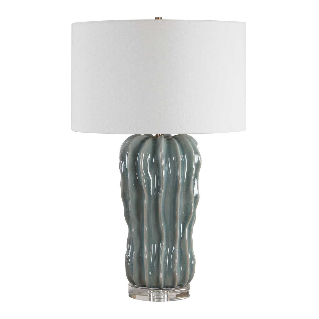 Niese Light Blue Glaze Table Lamp