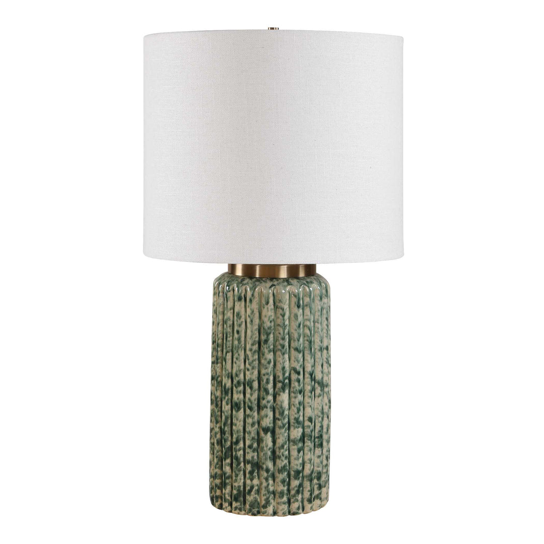 Hensley Ivory & Green Table Lamp