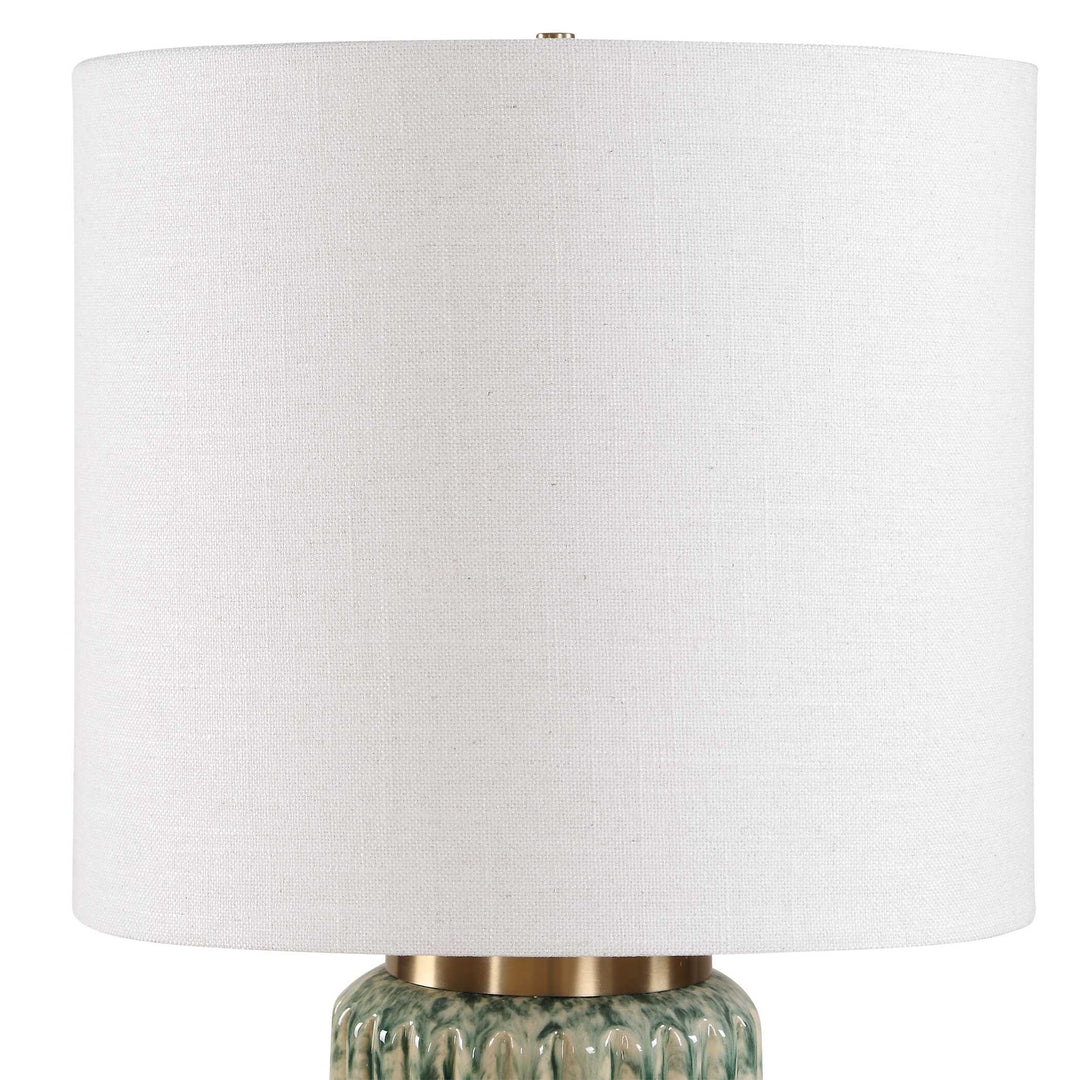 Hensley Ivory & Green Table Lamp