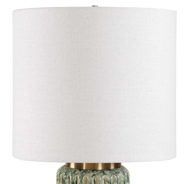 Hensley Ivory & Green Table Lamp