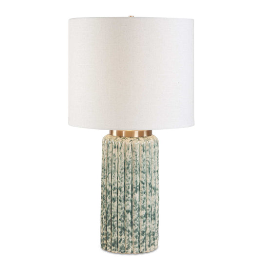 Hensley Ivory & Green Table Lamp
