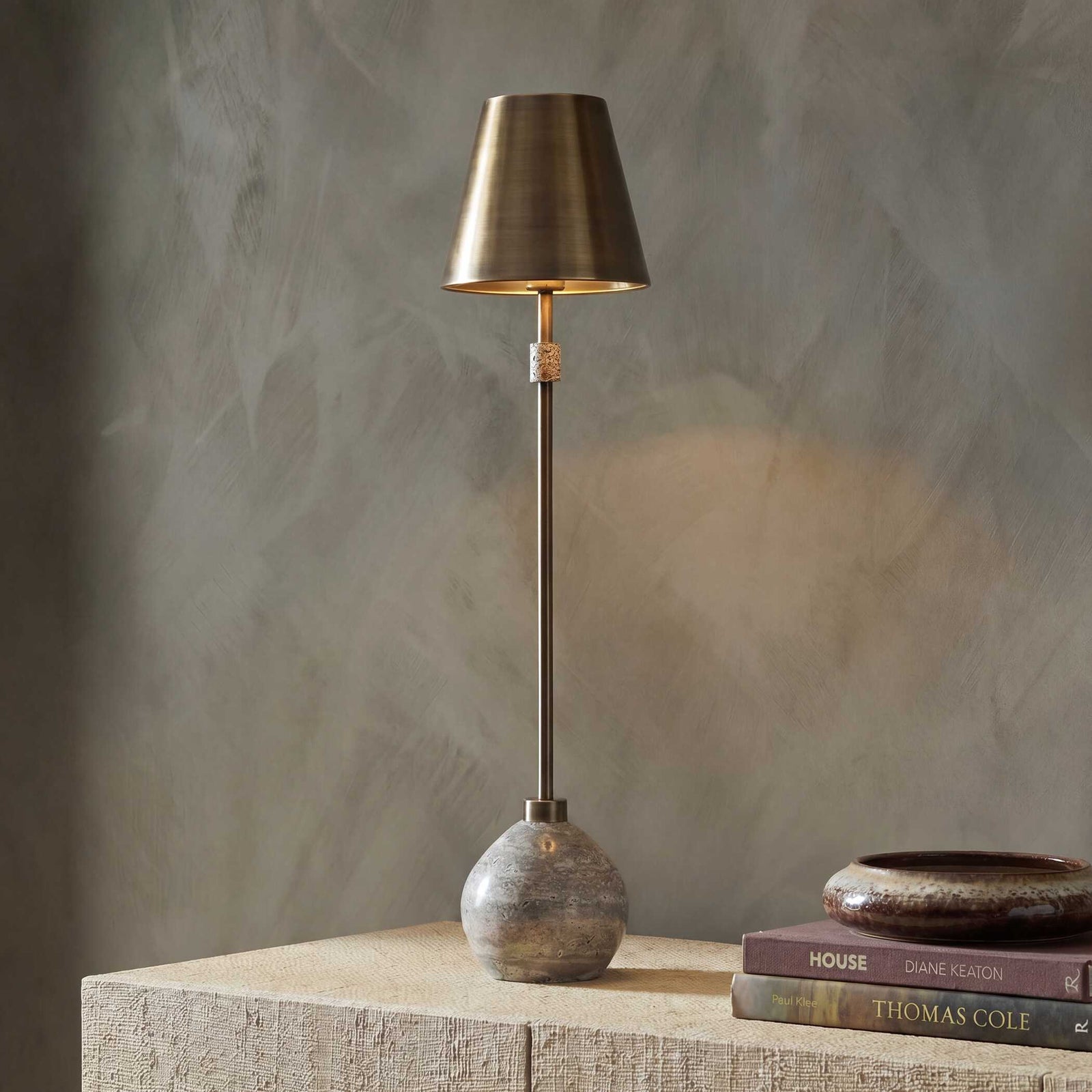 Jaycee Dark Travertine Buffet Lamp