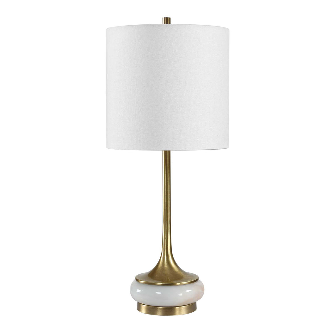 Molena Brass & Pearly Stone Table Lamp