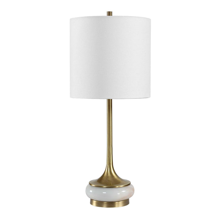 Molena Brass & Pearly Stone Table Lamp