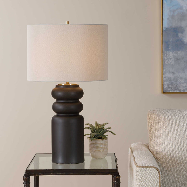Macon Matte Black Table Lamp
