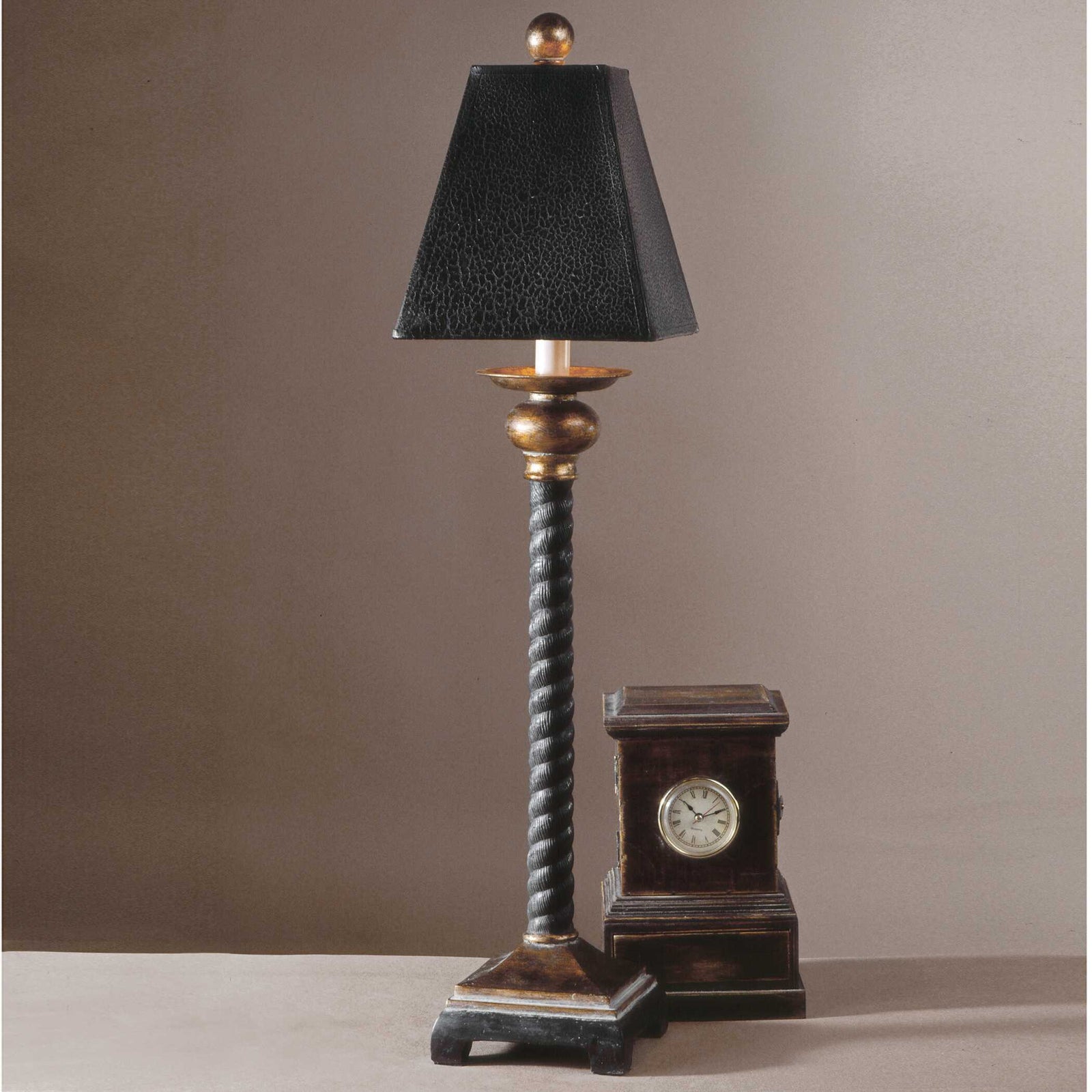 American Home Furniture Uttermost Bellcord Black Buffet Lamp