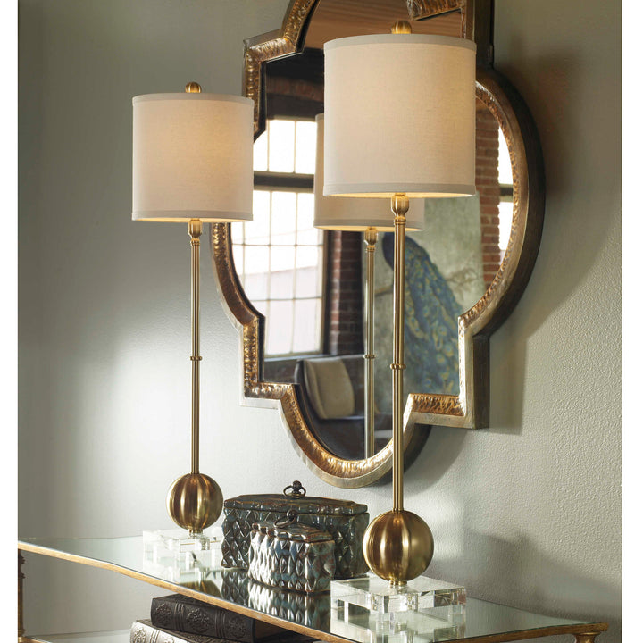American Home Furniture Uttermost Laton Brass Buffet Lamp