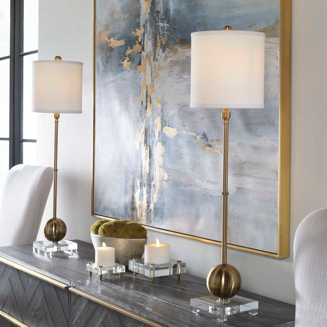 American Home Furniture Uttermost Laton Brass Buffet Lamp