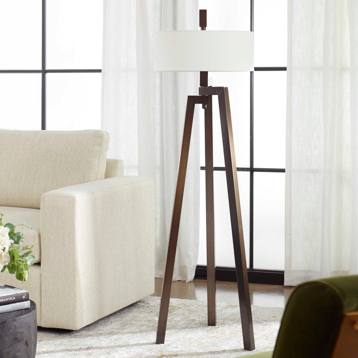American Home Furniture Uttermost Mondovi Modern Floor Lamp