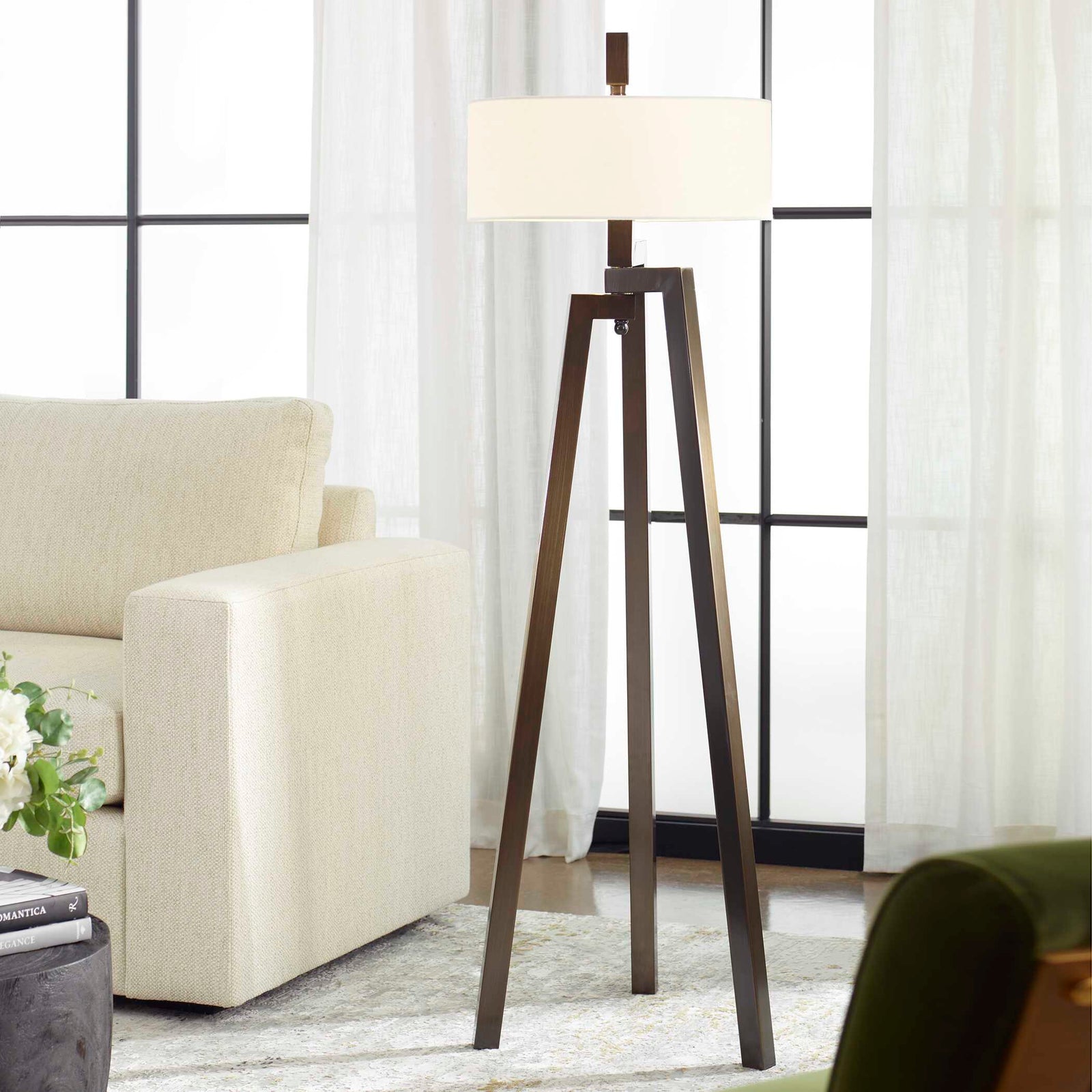 American Home Furniture Uttermost Mondovi Modern Floor Lamp