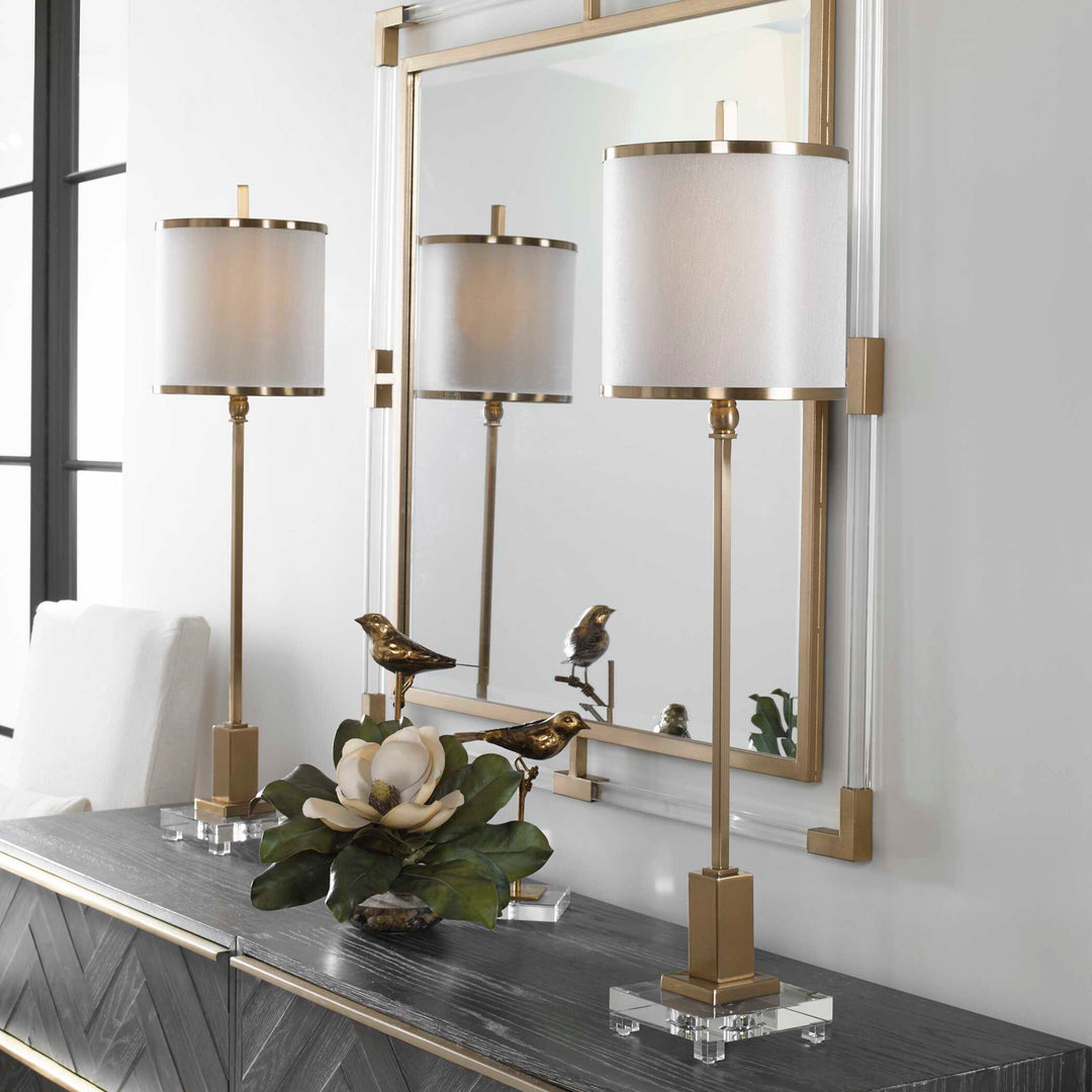 American Home Furniture Uttermost Villena Brass Buffet Lamp