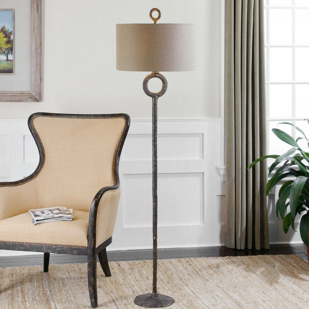 American Home Furniture Uttermost Ferro Cast Iron Floor Lamp