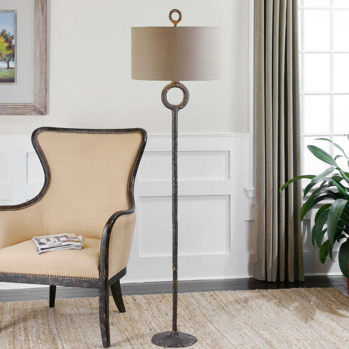 American Home Furniture Uttermost Ferro Cast Iron Floor Lamp