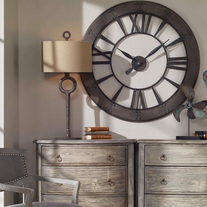 American Home Furniture Uttermost Ferro Cast Iron Table Lamp