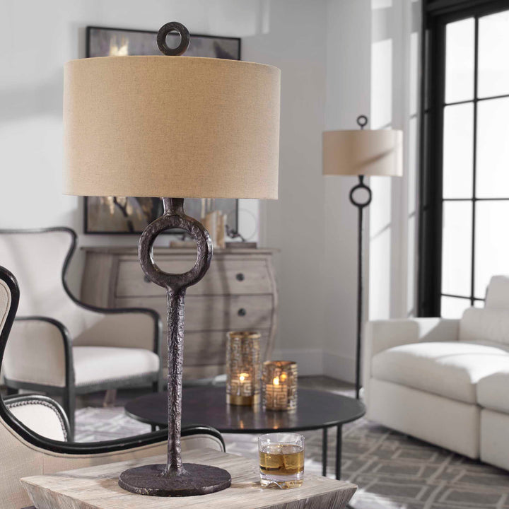 American Home Furniture Uttermost Ferro Cast Iron Table Lamp