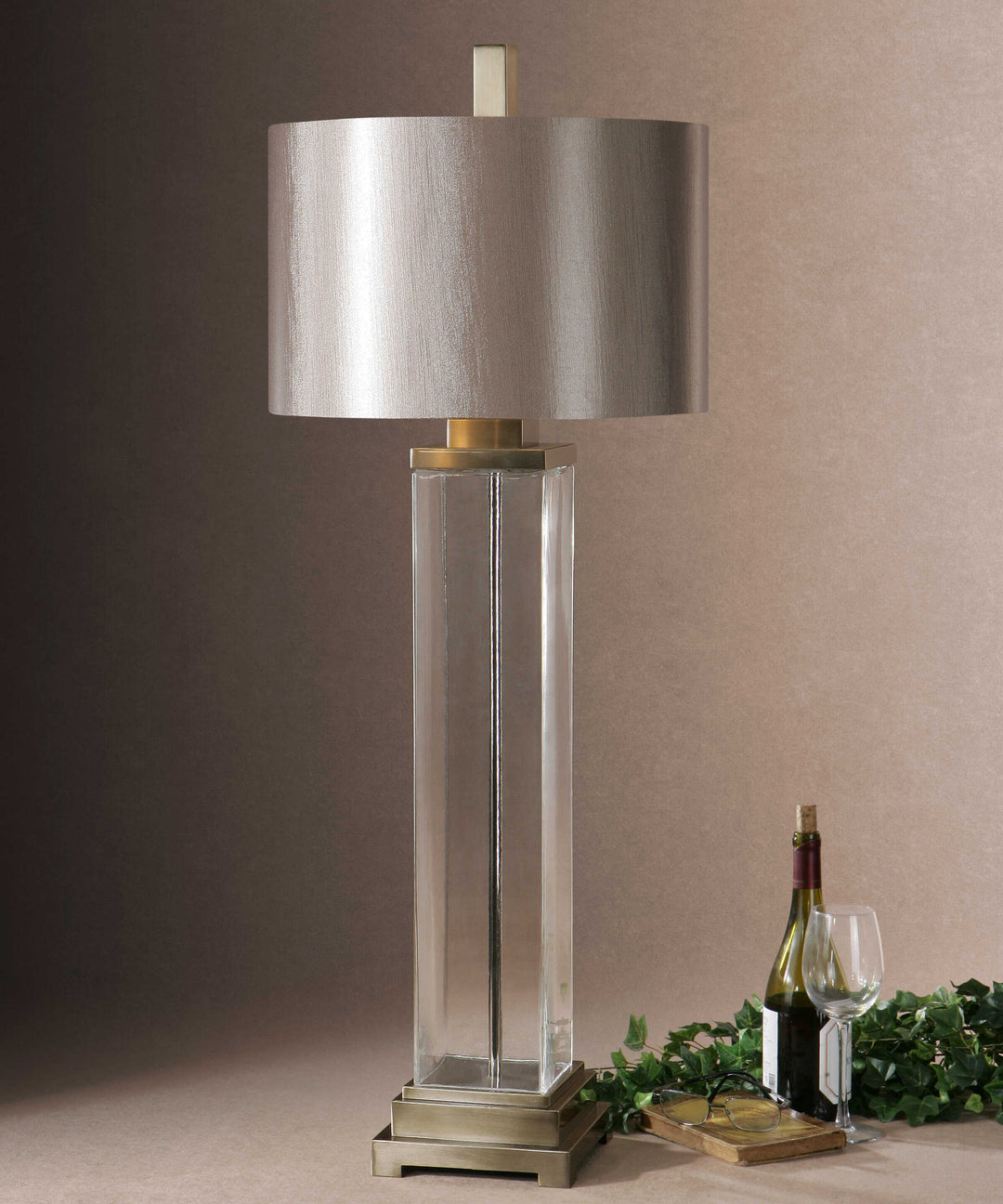 American Home Furniture Uttermost Drustan Clear Glass Table Lamp