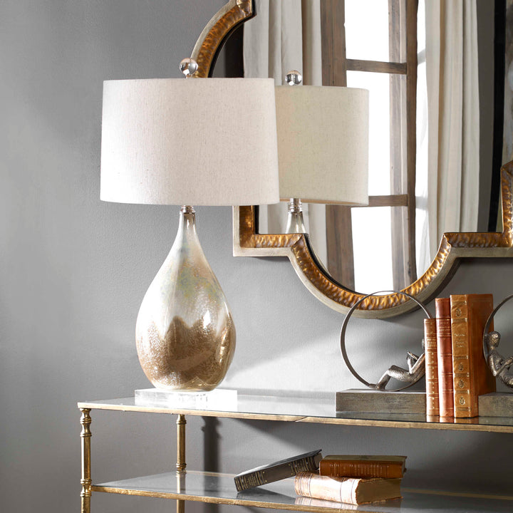 American Home Furniture Uttermost Flavian Glazed Ceramic Lamp