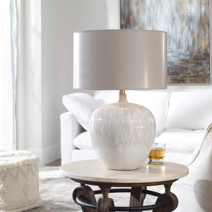 American Home Furniture Uttermost Georgios Textured Ceramic Lamp