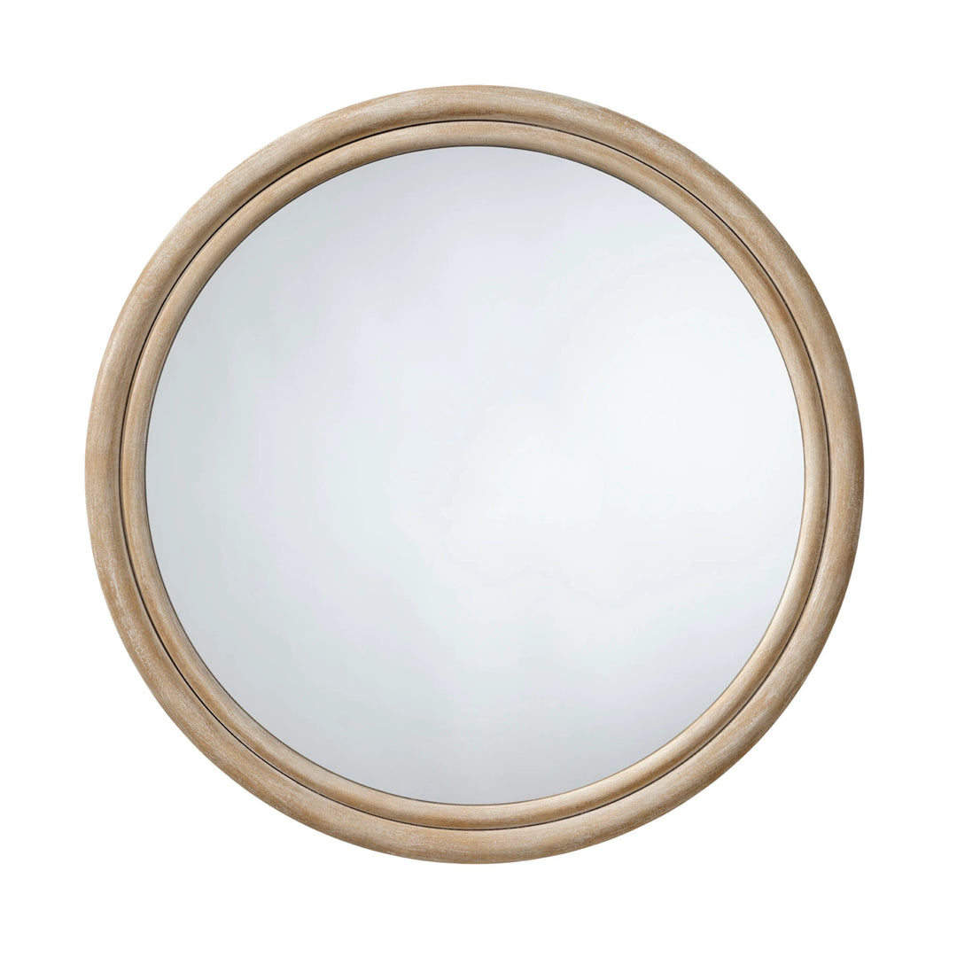 Riley Wood Round Wall Mirror - AmericanHomeFurniture
