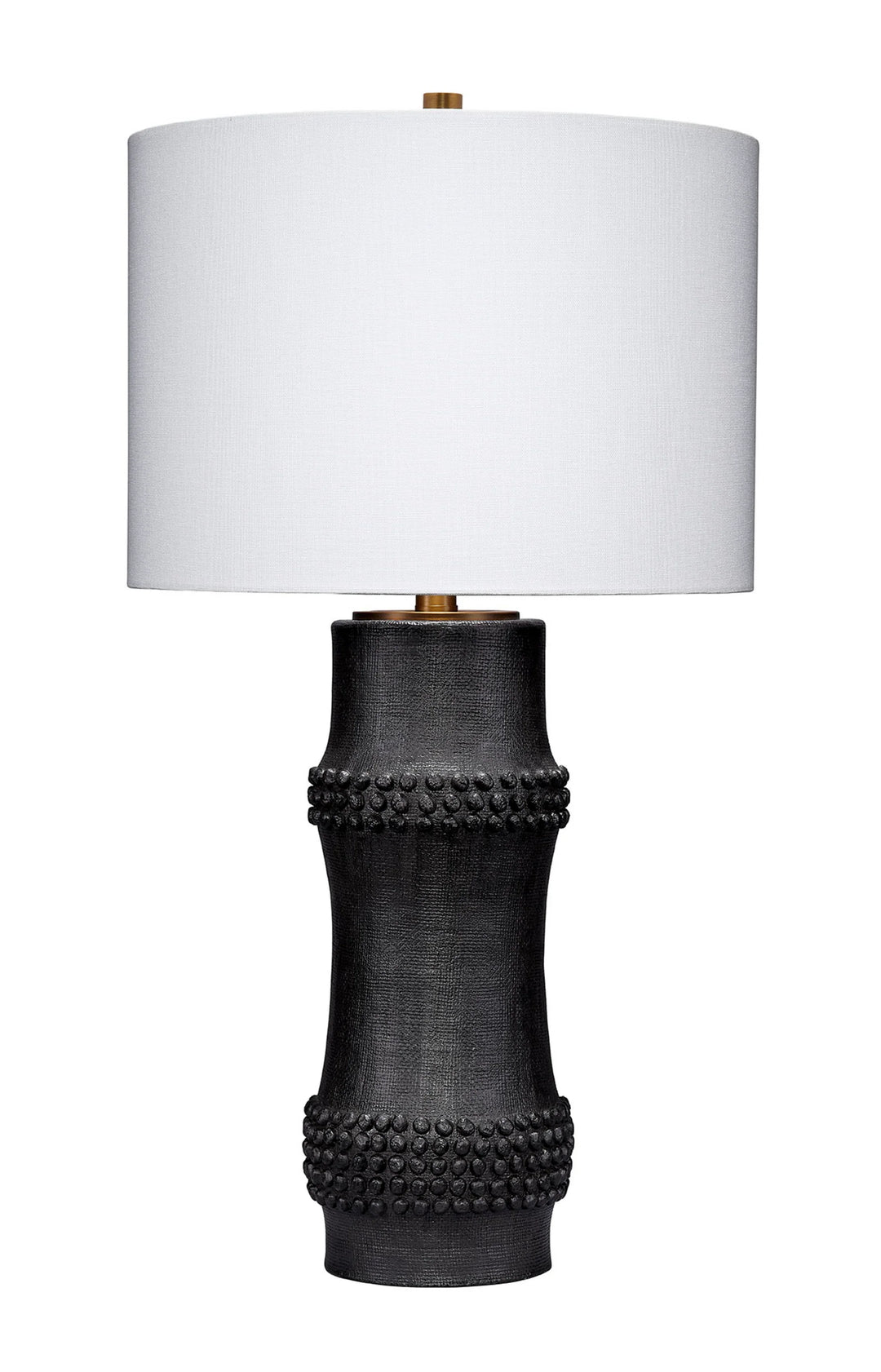 Rail Polyresin Table Lamp with Linen Shade - AmericanHomeFurniture