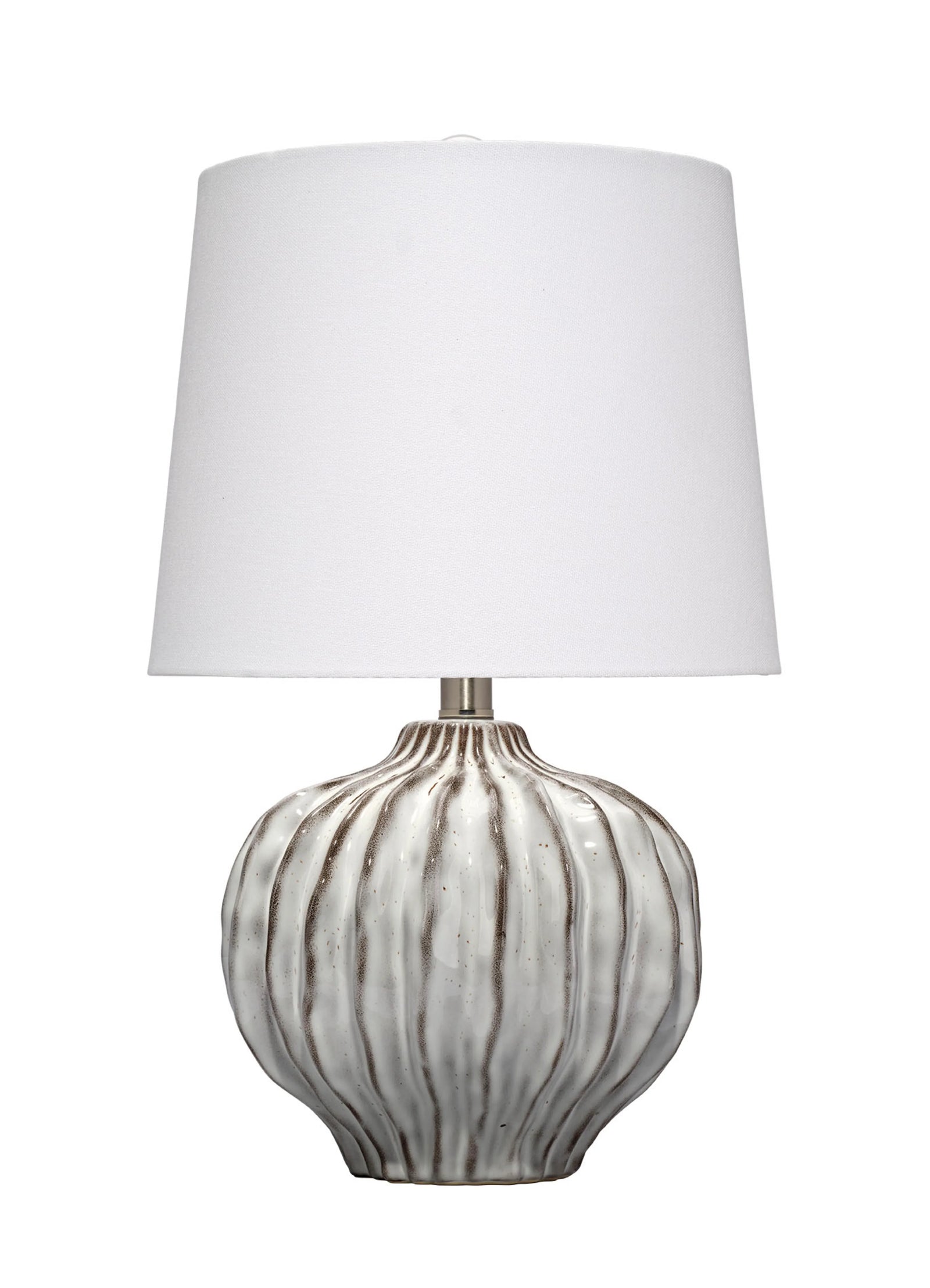 Jamie Young Reef Ceramic Table Lamp with Linen Shade TABLE LAMPS