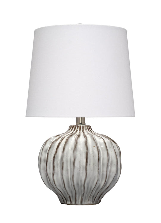 Jamie Young Reef Ceramic Table Lamp with Linen Shade TABLE LAMPS
