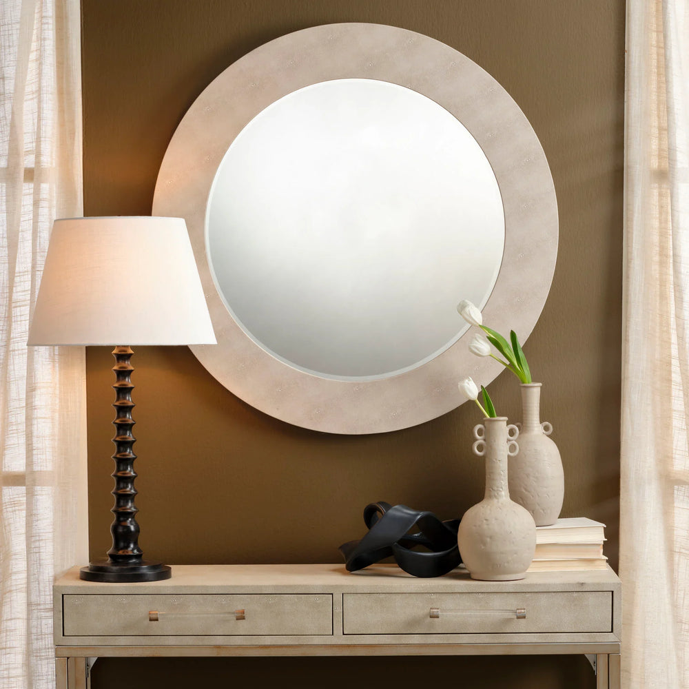 Revolution Wood Table Lamp with Linen Shade - AmericanHomeFurniture