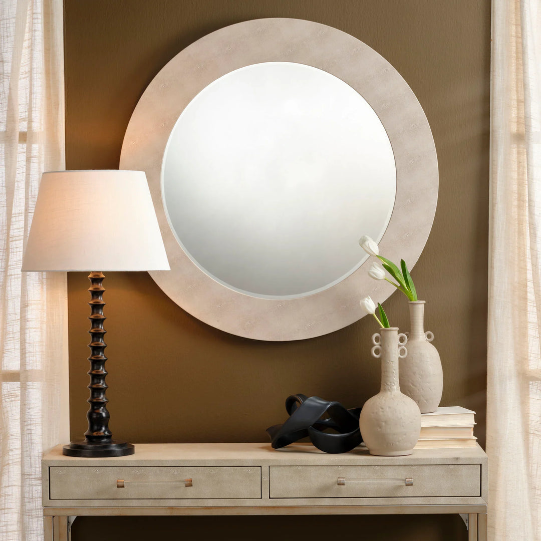 Revolution Wood Table Lamp with Linen Shade - AmericanHomeFurniture