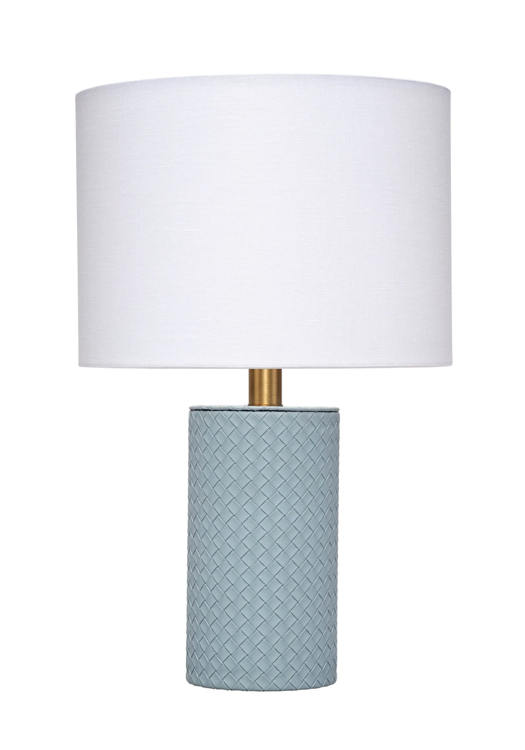 Roman Leather Table Lamp with Linen Shade - AmericanHomeFurniture