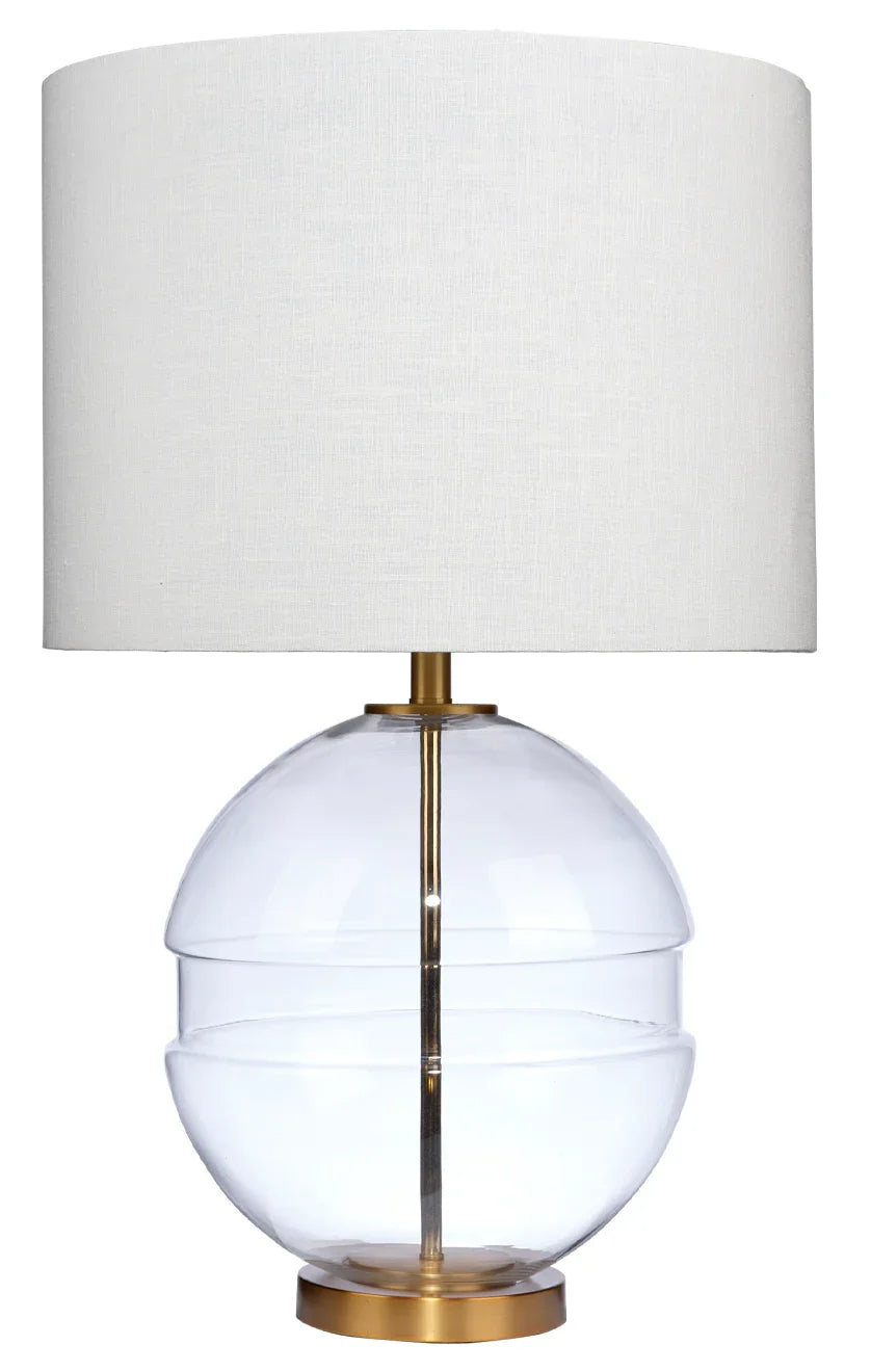 Satellite Glass Table Lamp, Antique Brass - AmericanHomeFurniture
