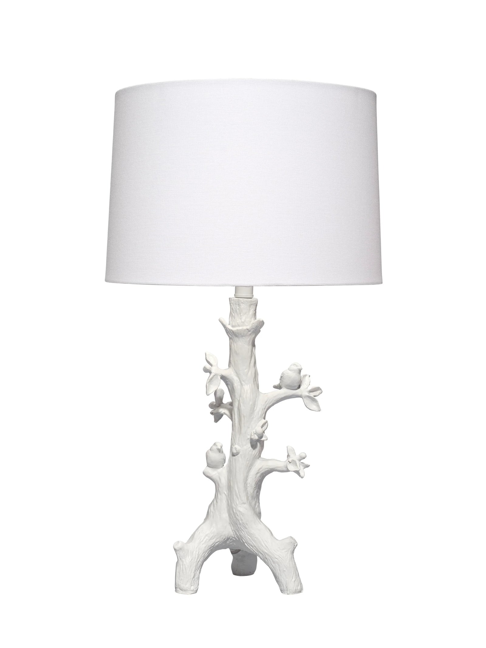 Jamie Young Sycamore Resin Table Lamp with Linen Shade TABLE LAMPS