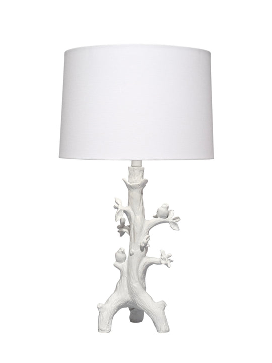 Jamie Young Sycamore Resin Table Lamp with Linen Shade TABLE LAMPS