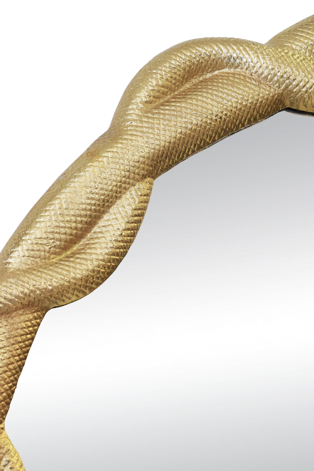 Entangled Snake Frame Round Mirror In Gold - LUCIUS