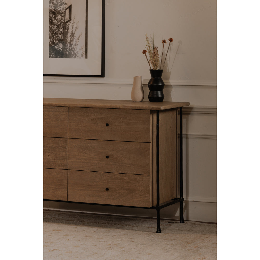 American Home Furniture Moe's Home Collection Rene 6 Drawer Dresser