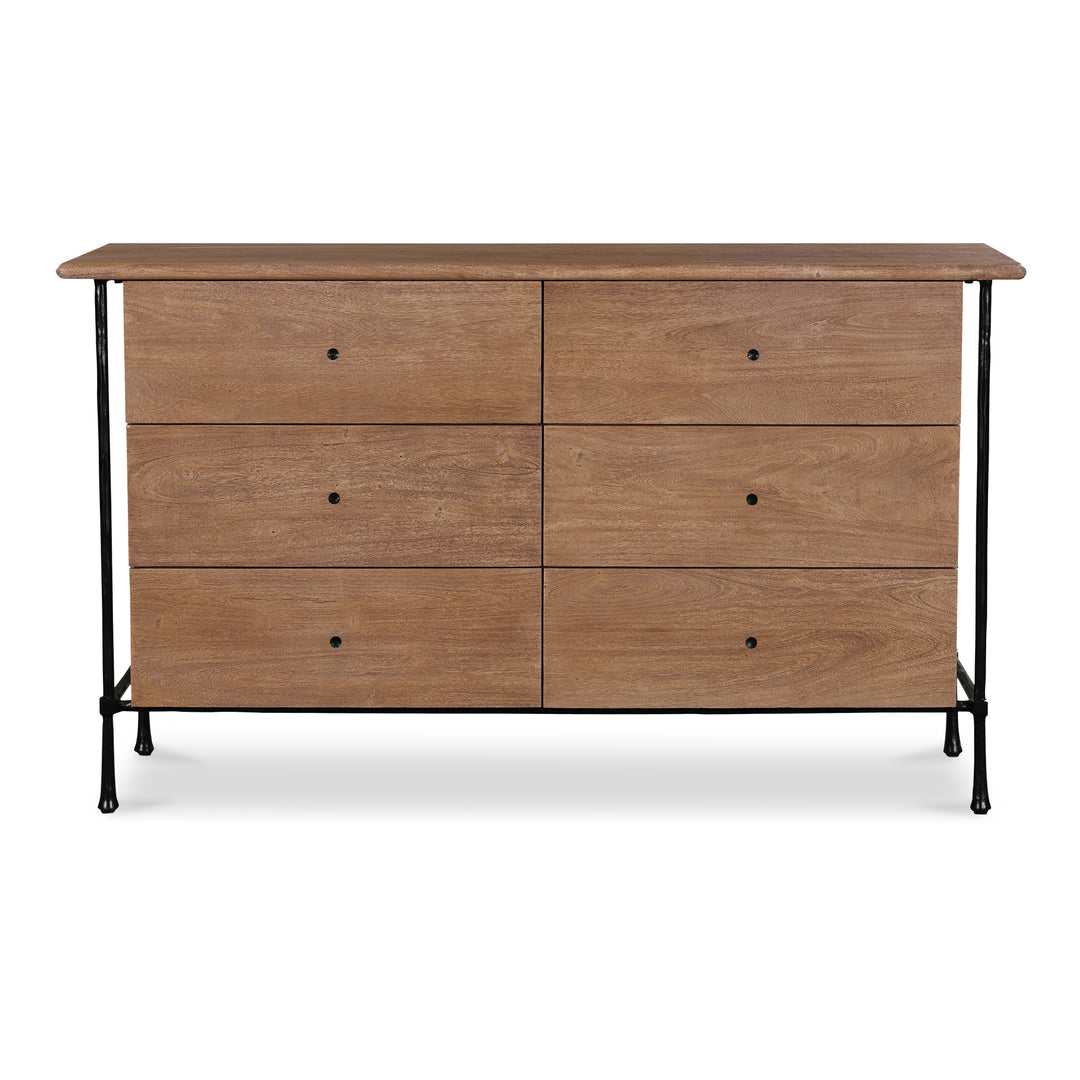 American Home Furniture Moe's Home Collection Rene 6 Drawer Dresser