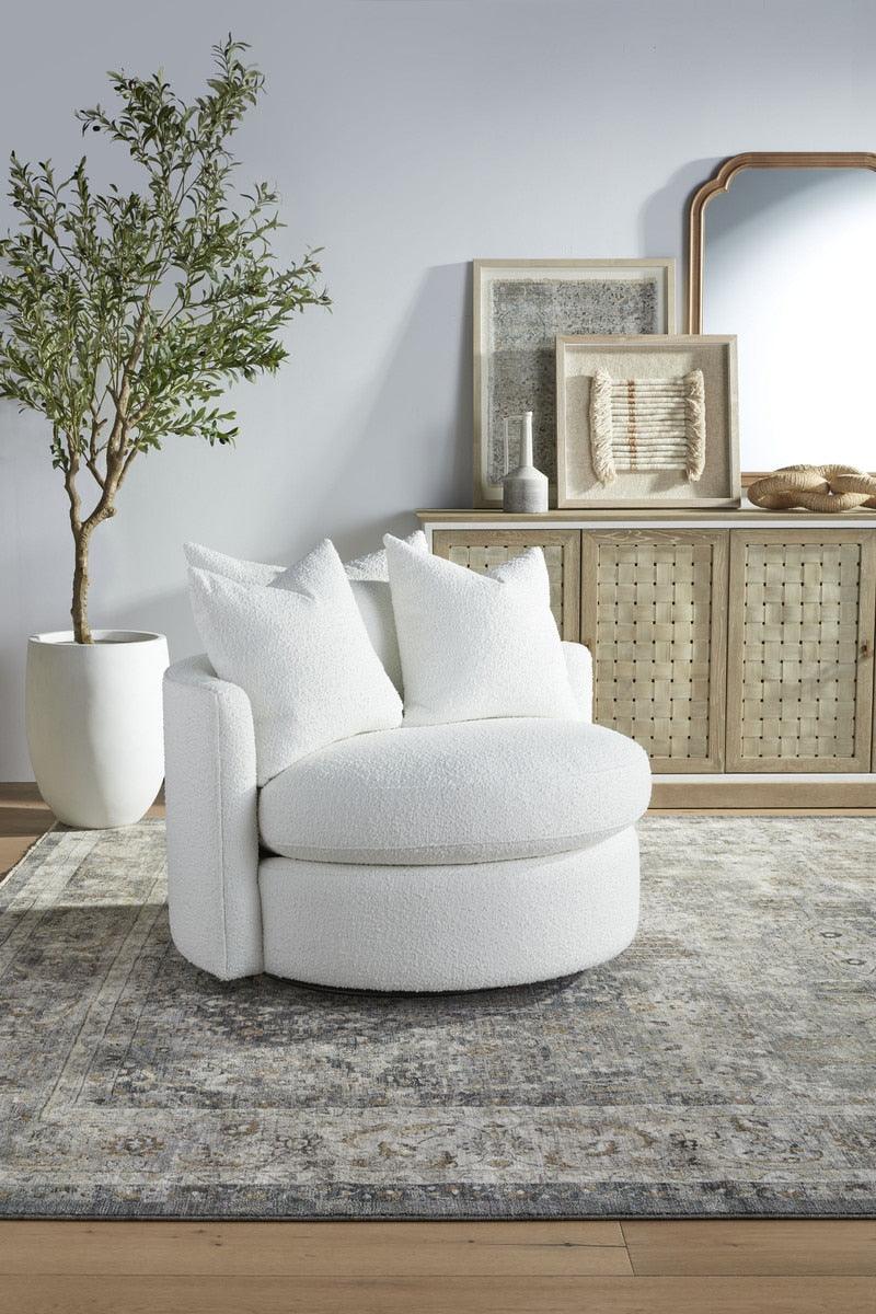 Essentials For Living - Lourne Petite Swivel Sofa Chair - 6644-P.BOU-SNO | American Home Furniture