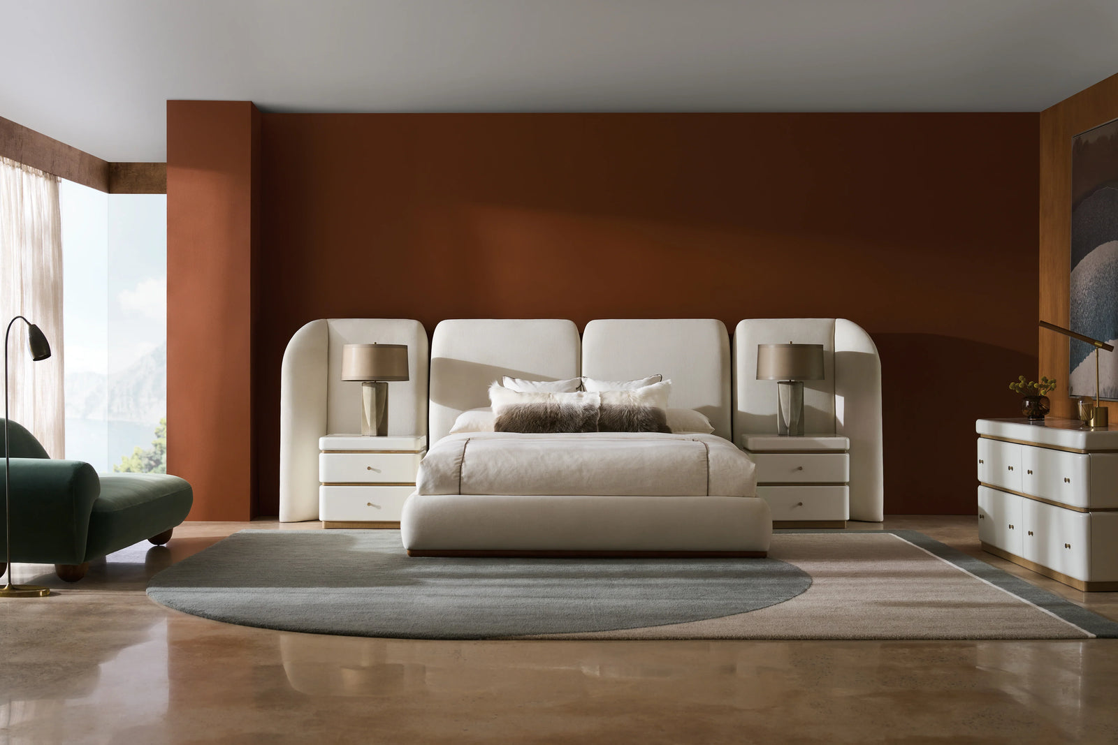 Caracole - Malta Upholstered King Bed - M153-023-121 | American Home Furniture