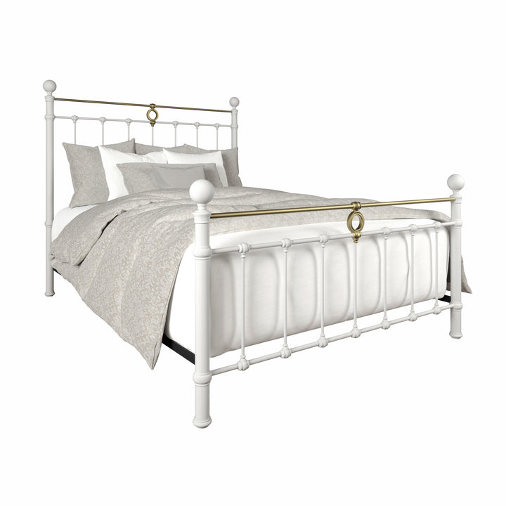 Queen / Misty White Finish w/ Milky Gold Accent