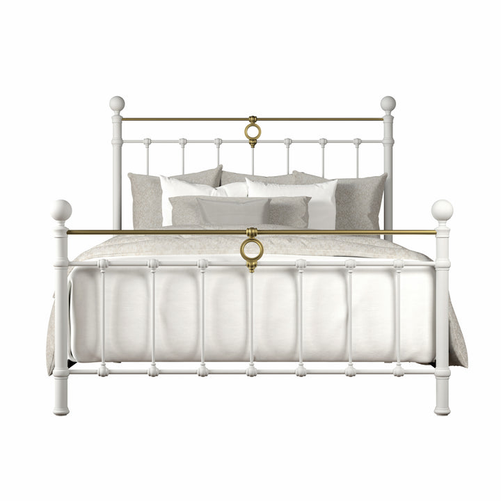 Queen / Misty White Finish w/ Milky Gold Accent