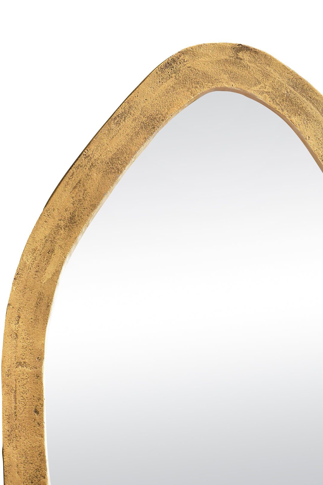 Organic Oval Shaped Mirror In Brass Finish - MACY