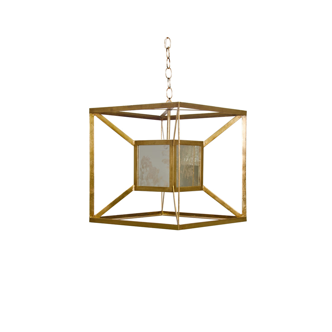 Gold Leafed Iron Box Chandelier Pendant - MAXWELL AMG