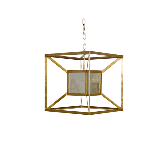 Gold Leafed Iron Box Chandelier Pendant - MAXWELL AMG