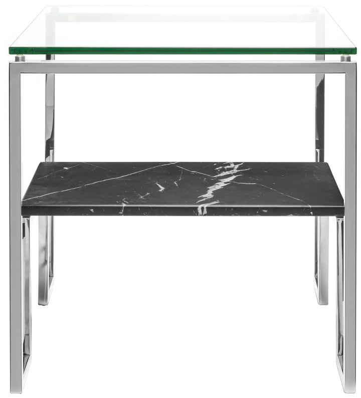 American Home Furniture Safavieh Couture Clinton Black Marble End Table