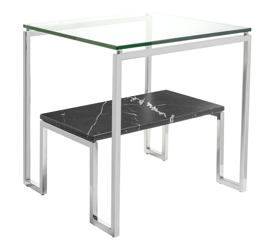 American Home Furniture Safavieh Couture Clinton Black Marble End Table